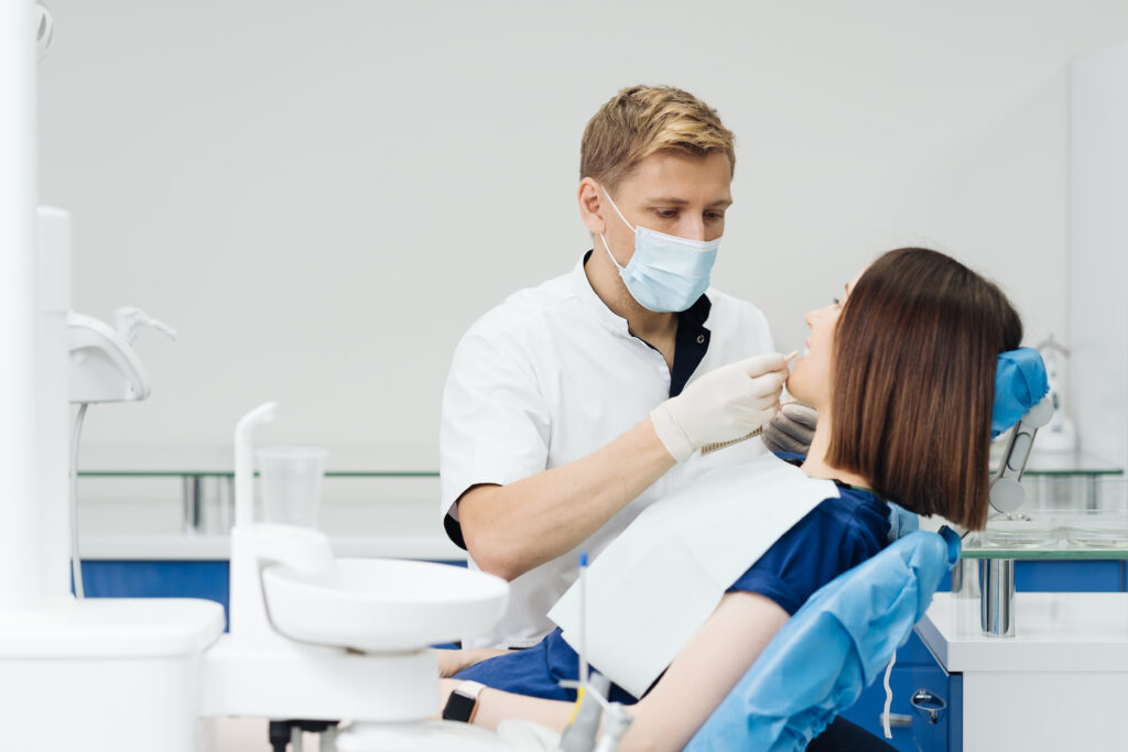 Close-up of a smiling patient after professional teeth whitening treatment